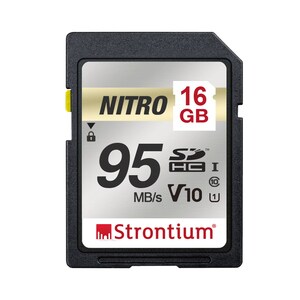 Strontium NITRO 16 GB Class 10/UHS-I (U1) SDHC - 95 MB/s Read - Lifetime Warranty