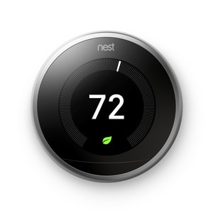 Google Nest Learning Thermostat 3rd Generation - For Tablet, Notebook, Room, Heater, Humidifier, Dehumidifier, Fan, Home, 