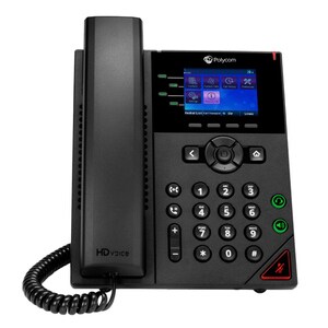 Poly 250 IP Phone - Corded - Corded - Wall Mountable, Desktop - 4 x Total Line - VoIP - 2 x Network (RJ-45) - PoE Ports