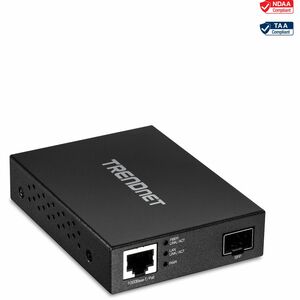 TRENDnet Gigabit Poe Pd SFP Fiber Media Converter; Poe Powered 100/1000Base-T to SFP Fiber Media Converter; Compact Design