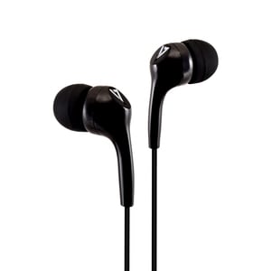 V7 HA105-3EB Wired Earbud Binaural Stereo Earphone - Black - In-ear - 32 Ohm - 20 Hz to 20 kHz - 1.20 m Cable - Mini-phone