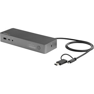 StarTech.com Universal Laptop Docking Station - USB-C & USB-A Dock - Dual 4K - DP & HDMI - 100W PD - Mac Windows & Chrome 