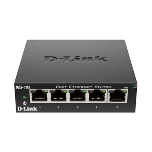 D-Link DES-105 5-Port 10/100 Desktop Switch - 5 x 10/100Base-TX