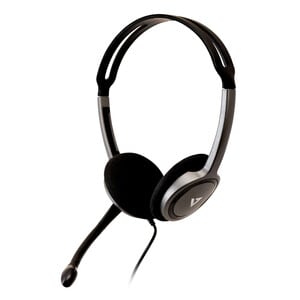 V7 Lightweight Stereo Headset with Microphone - Stereo - Mini-phone (3.5mm) - Wired - 32 Ohm - 20 Hz - 20 kHz - Over-the-h