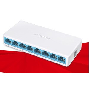 MERCUSYS MS108 8 Ports Ethernet Switch - 2 Layer Supported - Twisted Pair - Desktop