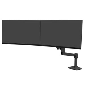 Ergotron Mounting Arm for Monitor - Matte Black - 2 Display(s) Supported - 63.5 cm (25") Screen Support - 10 kg Load Capacity