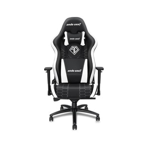 Anda Seat Spirit King AD4XL-05-BW-PV-W03 Gaming Chair - For Gaming - Foam, PVC Leather, PU Leather - Black, White