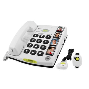 Doro Secure 347 Standard Phone - 1 x Phone Line - Speakerphone - Hearing Aid Compatible
