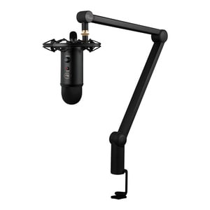 Blue Yeticaster Wired Electret Condenser Microphone - Black - Stereo - 20 Hz to 20 kHz - Cardioid, Bi-directional, Omni-di