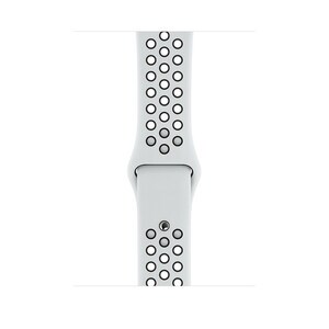 Apple 44mm Pure Platinum/Black Nike Sport Band - S/M & M/L - Fluoroelastomer