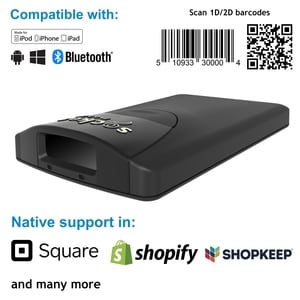 Socket Mobile SocketScan S840 Handheld Barcode Scanner - Wireless Connectivity - Black - 495 mm Scan Distance - 1D, 2D - I