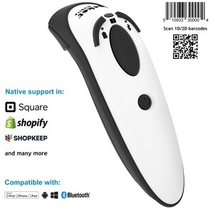Socket Mobile DuraScan D740 Handheld Barcode Scanner - Wireless Connectivity - White - 495.30 mm Scan Distance - 1D, 2D - 