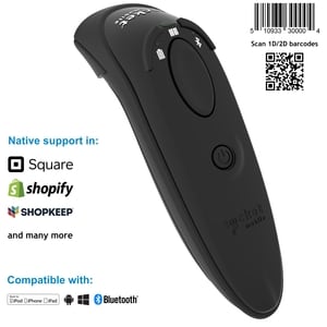 Socket Mobile DuraScan D750 Handheld Barcode Scanner - Wireless Connectivity - Black - 400.05 mm Scan Distance - 1D, 2D - 