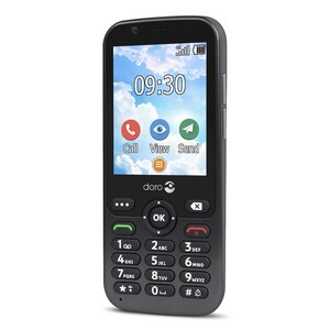 Doro 7010 Feature Phone - QVGA 320 x 240 - 4G - Grey - Bar - SIM-free - Rear Camera: 3 Megapixel - 1600 mAh Battery