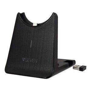 V7 Wired Cradle for Wireless Headset - Charging Capability - USB Type C - Black