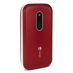 Doro 6620 Feature Phone - QVGA 320 x 240 - 3G - Red - Flip - 1 SIM Support - Rear Camera: 3 Megapixel - 800 mAh Battery