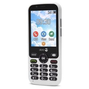Doro 7010 Feature Phone - QVGA 320 x 240 - 4G - White - Bar - 1 SIM Support - SIM-free - Rear Camera: 3 Megapixel - 1600 m