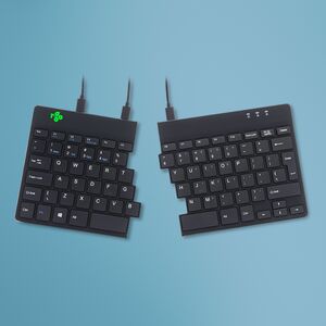 R-Go Keyboard - Cable Connectivity - USB Interface - English (US) - QWERTY Layout - Black - Windows, Linux