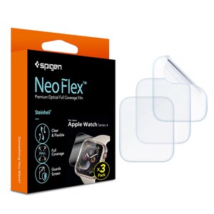 Spigen NeoFlex Screen Protector - Crystal Clear - 3 Pack - For LCD Apple Watch - Fingerprint Resistant, Scratch Resistant