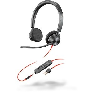 Plantronics Blackwire 3300 Series Corded UC Headset - Stereo - Mini-phone (3.5mm), USB Type A - Wired - 32 Ohm - 20 Hz - 2