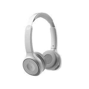 Cisco 730 Wired/Wireless Over-the-head Stereo Headset - Platinum - Binaural - Circumaural - 6500 cm - Bluetooth - 32 Ohm -