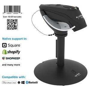 Socket Mobile DuraScan D740 Handheld Barcode Scanner - Wireless Connectivity - Black - 495.30 mm Scan Distance - 1D, 2D - 