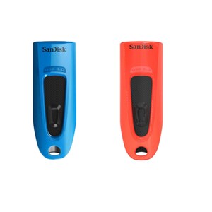 SanDisk Ultra 32 GB USB 3.0 Flash Drive - Blue, Red - 100 MB/s Read Speed - 2 / Pack