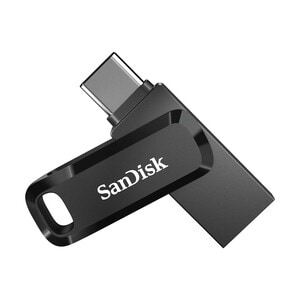 SanDisk Ultra Dual Drive Go 256 GB USB 3.1 Type C, USB Type A Flash Drive - Black - 150 MB/s Read Speed