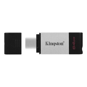 Kingston DataTraveler 80 64 GB USB 3.2 (Gen 1) Type C Flash Drive - 200 MB/s Read Speed