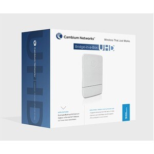 Cambium Networks Bridge-in-a-Box IEEE 802.11ac 600 Mbit/s Wireless Bridge - 5 GHz - Gigabit Ethernet - 12 W - Pole-mountable