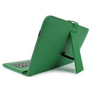 MYEPADS Keyboard/Cover Case for 7" Zeepad Tablet - Green - Leather Body