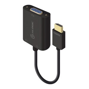 Alogic 15cm HDMI to VGA Adapter With 3.5mm Audio - Male to Female (Full HD -1920 X 1080) - 5.91" HDMI/Mini-phone/USB/VGA A