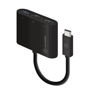 ALOGIC USB-C Multiport Adapter with HDMI/USB 3.0/USB-C Power Delivery (60W/3A) - 4K - for Notebook/Desktop PC - 60 W - USB