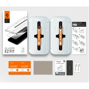 Spigen GLAS.tR EZ Fit 9H Tempered Glass, Glass Screen Protector - 2 Pack - For LCD iPhone 12 Pro Max - Fingerprint Resista