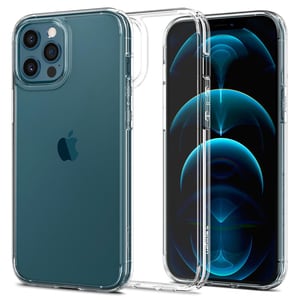 Spigen Ultra Hybrid Case for Apple iPhone 12 Pro, iPhone 12 Smartphone - Crystal Clear - Polycarbonate, Thermoplastic Poly
