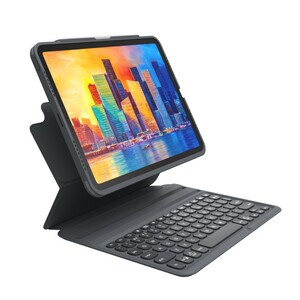 ZAGG Pro Keys Keyboard/Cover Case for 25.9 cm (10.2") Apple iPad Tablet - Black/Grey - Impact Resistant
