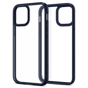 Spigen Ultra Hybrid Case for Apple iPhone 12, iPhone 12 Pro Smartphone - Navy Blue, Crystal Clear - Polycarbonate, Thermop