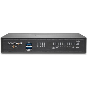SonicWall TZ470 Network Security/Firewall Appliance - 8 Port - 10/100/1000Base-T - 2.5 Gigabit Ethernet - DES, 3DES, MD5, 