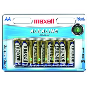 Maxell LR6 723466 Battery - For Flashlight, Toy, Smoke Alarm, Tool - AA - 16 / Pack