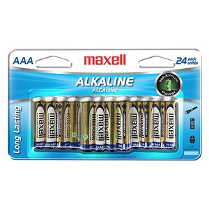 Maxell LR03 723474 Battery - For Flashlight, Tool, Toy, Smoke Alarm - AAA - 24 / Pack