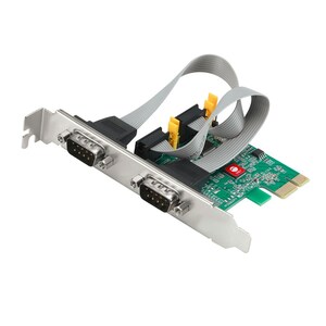 SIIG 2 Port DP Cyber RS-232 2S PCIe Card - 250Kbps - ASIX AX99100 Chipset - PCI Express Base Specification 2.0 Compliant