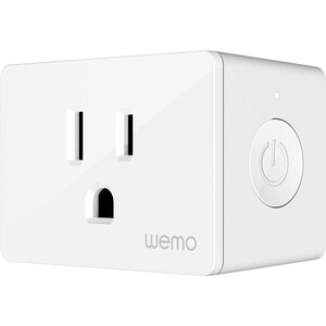 Belkin Wemo WiFi Smart Plug - 1 x AC Power Plug - 1 x AC Power Receptacle - 120 V AC / 15 A - Apple HomeKit, Google Assist