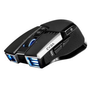 EVGA X20 Gaming Mouse - Optical - Cable/Wireless - Bluetooth - 2.40 GHz - Black - USB - 16000 dpi - 10 Button(s)