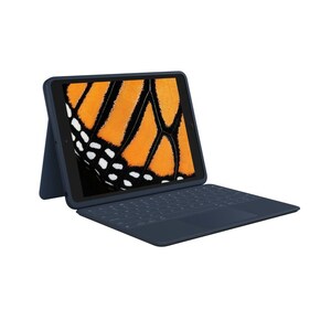 Logitech Rugged Combo 3 Touch Keyboard Case with Trackpad for iPad® (7th, 8th and 9th generation) - Blue (brown box) - Dir