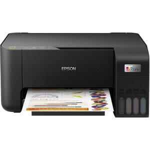 Epson EcoTank L3210 Inkjet Multifunction Printer - Colour - Black - Copier/Printer/Scanner - 33 ppm Mono/15 ppm Color Prin