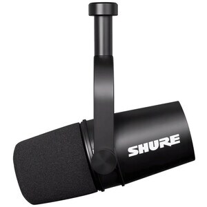 Shure MV7X Rugged Wired Dynamic Microphone - 50 Hz to 16 kHz - 252 Ohm - Uni-directional, Cardioid - Stand Mountable, Boom