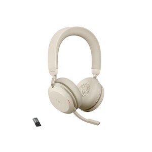 Jabra Evolve2 75 Headset - Stereo - Wireless - Bluetooth - 98.4 ft - 20 Hz - 20 kHz - On-ear - Binaural - Ear-cup - MEMS T