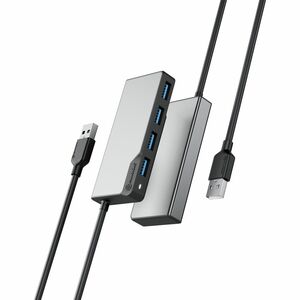 ALOGIC USB-A Fusion SWIFT 4-in-1 Hub -Space Grey - USB 3.2 (Gen 1) Type A - Portable - 4 USB Port(s) - PC, Chrome