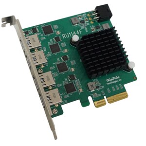 HighPoint RocketU 1144F - PCI Express 3.0 x4 - Plug-in Card - 4 USB Port(s) - UASP Support - PC, Mac, Linux