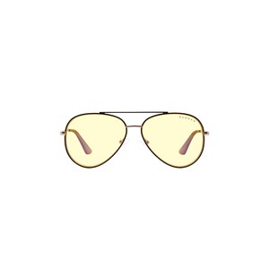 GUNNAR Maverick Eyeglasses - Classic - Black, Gold Frame/Amber Tint Lens